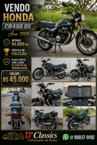 Honda CB 450 DX (PLACA PRETA)