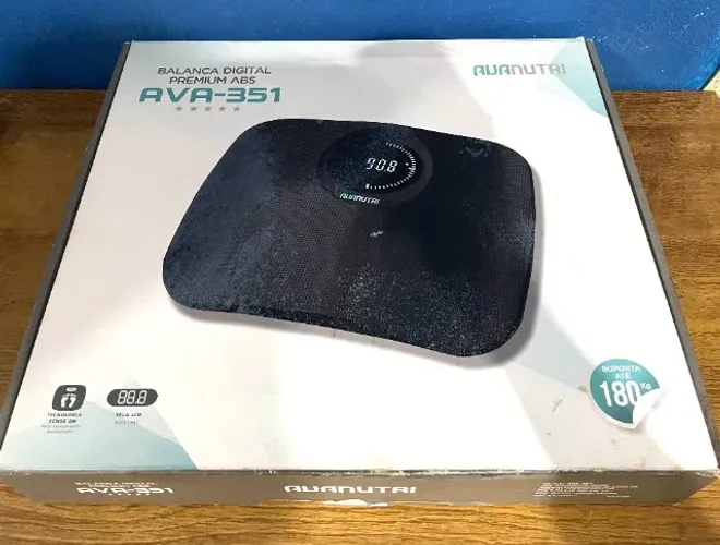 Balança de peso corporal digital premium avanutri AVA-351 ABS 