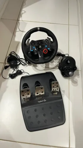 Volante Logitech G29 + Câmbio Logitech Driving Force Shifter