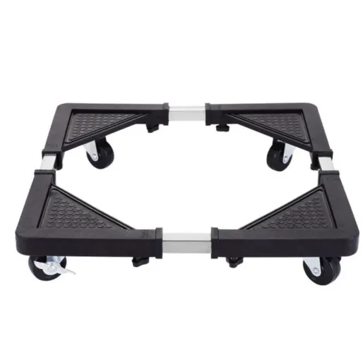 Suporte Base Ajustável com Rodinhas para Lavadora e Geladeira 120kg
