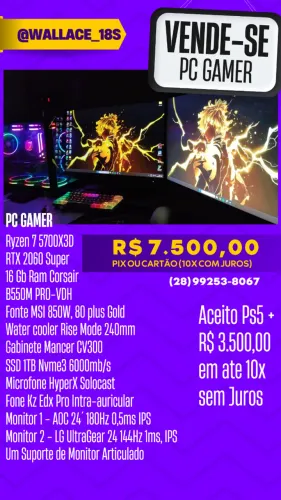 PC GAMER + 2 MONITORES