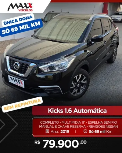 Nissan Kicks S Direct 1.6 16V Flex 5P Aut.(pcd) 2019