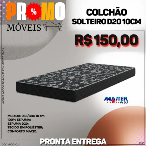 Colchão Solteiro D20 Nova Direto de Fábrica  Aparti de 135,00