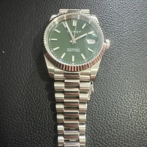 Relógio Automático Duxot Marcel - Mostrador Verde (Seiko NH35) - Pulseira Presidente