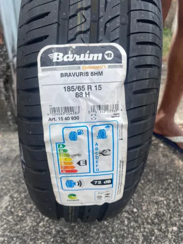 PNEUS NOVOS BARUM BRAVURIS 5HM 185/65 R15 - 2 UNIDADES