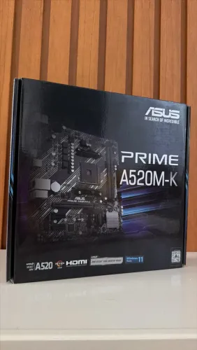 Placa Mãe Asus para AMD AM4 Prime A520M-K 2xDDR4 mATX - 90MB1500-MOEAYO