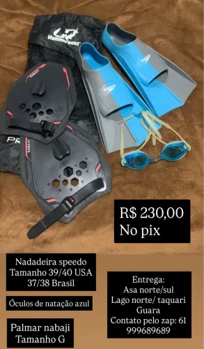 Nadadeira Speedo kit completo