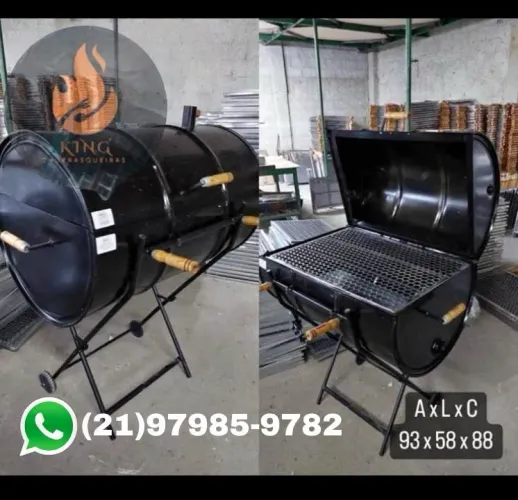 Churrasqueira a Bafo Gigante 200 Litros - Pronta Entrega