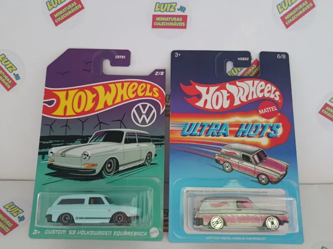 Hot Wheels - 69 Volkswagen squareback - 2 miniaturas