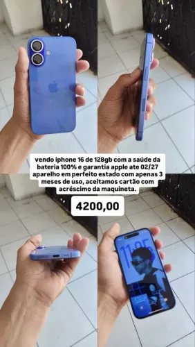 iPhone 16 128 ( 3 meses de uso ) 