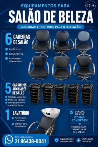 Móveis para Salão: Lavatório + Cadeiras
