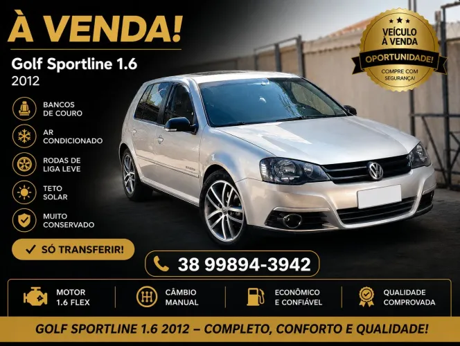 Volkswagen Golf Sportline 1.6 MI Total Flex 8V 4P 2012