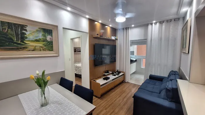 Apartamento à venda em Praia Grande no Boqueirão, Mobiliado, 58m², Vista Mar