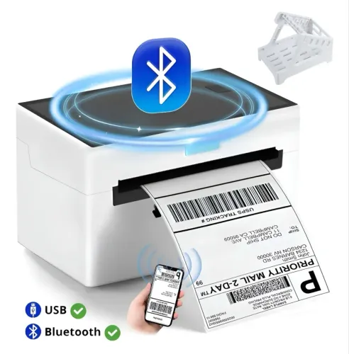 Impressora Térmica Etiquetas Adesivas Portátil Com Bluetooth