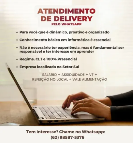 Atendimento Delivery via Whatsapp