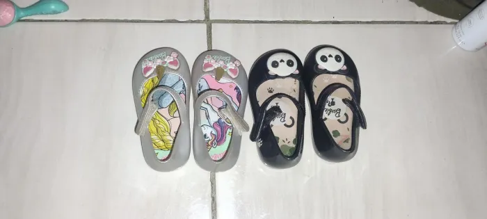 Combo de sapatilhas infantil Barbie unicórnio grendene tamanho 19 estilo melissa seminovo