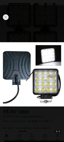 Farol de milha universal em led bivolts 48w