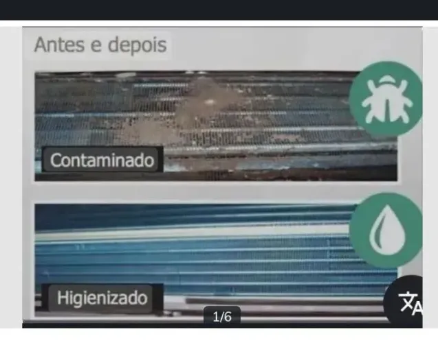Limpeza e higienização de ar condicionado
