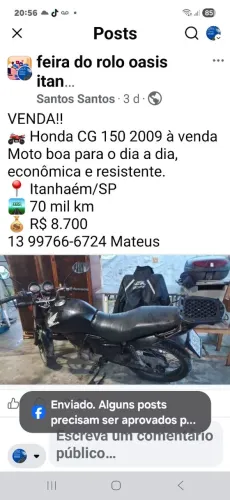 Moto fan 150 2009