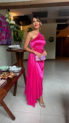 Vestido de festa lindo, pink!