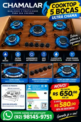 Vendo cooktop novo