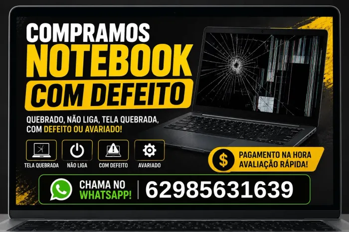 Notebook com defeito