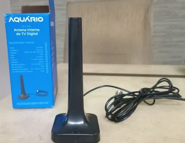 Antena Digital Aquario Dtv-200 Interna Com Cabo 2.5m NUNCA USADA