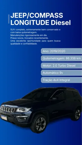 Jeep Compass Longitude 2.0 4X4 Dies. 16V Aut. 2020