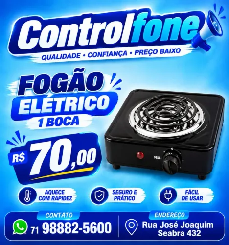 Fogão elétrico 1 boca