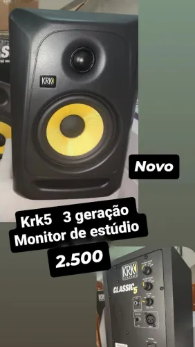 Monitor de estúdio 3 geração krk5 novo