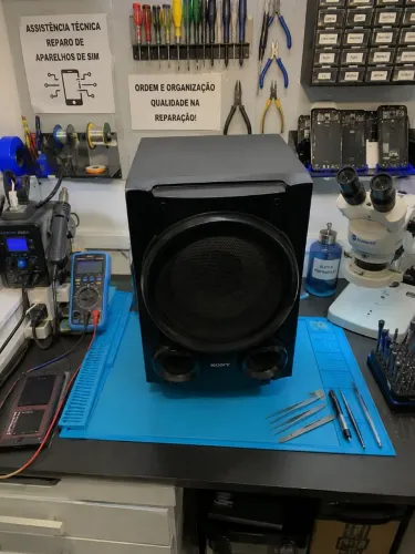 Caixa subwoffer para o som Sony GENEZI modelo MHC-GT444 / 400w usada restaurada func