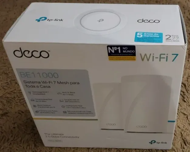 TP-Link Deco BE65 (2 un.) Sistema Mesh Wi-Fi 7 - cobrem até 420 m², 200 dispositivos