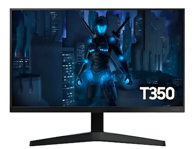 Vendo Monitor Gamer Samsung 24" FHD 75Hz HDMI VGA Freesync Preto Série T350 | Cor: Preto