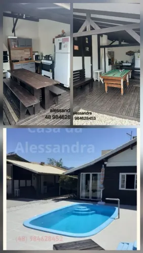 Casa com piscina mesa de sinuca
