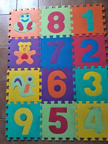 TATAME EVA NUMEROS E BICHINHOS 12 PEÇAS 