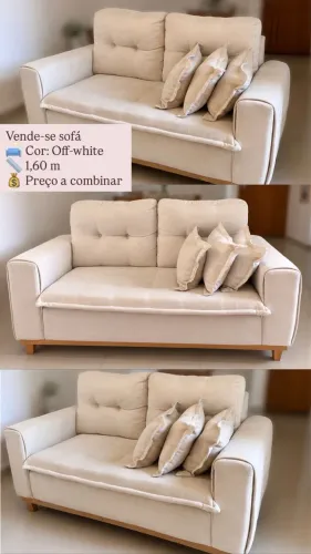 Sofá Off White - 1.60 - NEGOCIÁVEL