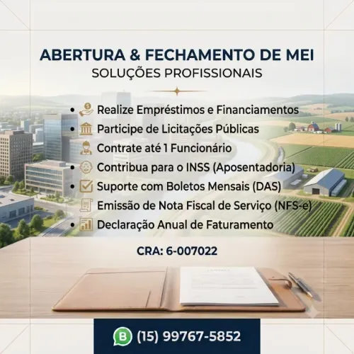Abertura de MEI e Consultoria Financeira