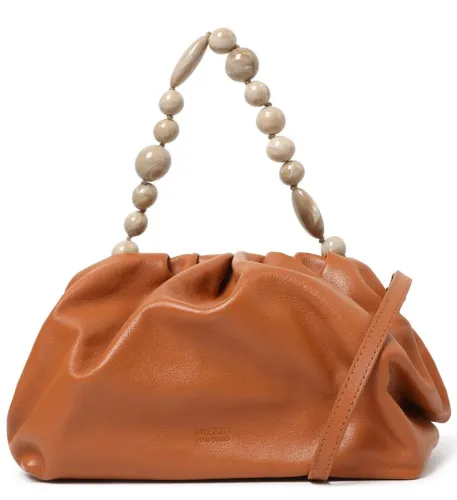 Bolsa Tiracolo Marrom Couro Arezzo Média.