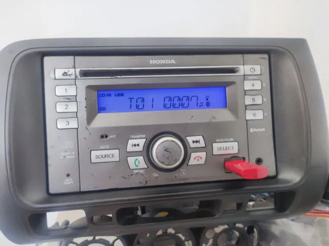 Som Honda Fit primera geração(FM, CD, USB, AUX, Bluetooth original)com moldura