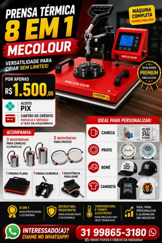 Prensa Plana Mecolour 29x38 8 em1