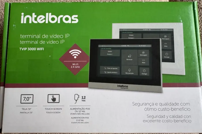 Terminal de Vídeo IP Intelbras TVIP 3000 Wi-Fi