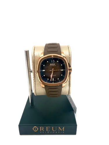 Relógio Mido Multifort TV Big Date Ouro Rosé - Novo