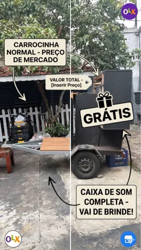 Carretinha Reforçada Documentada - R$ 3.200 (Estrutura da Caixa Incluso)