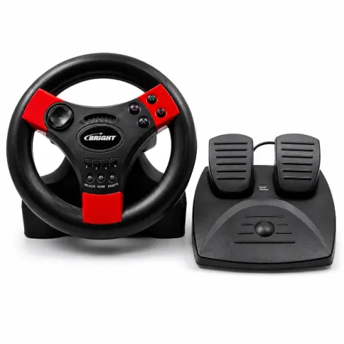 Volante Bright com Pedais para PS2 e PS3 - Funcionando | Jogos de Corrida