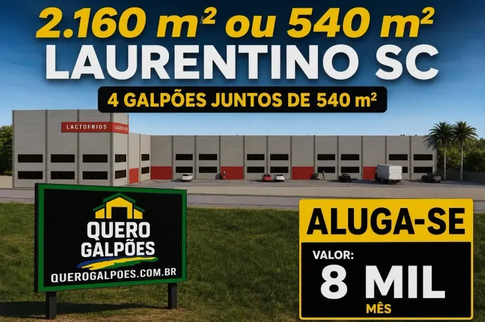 4 Galpões de 540 m2 Laurentino sc Bairro Vila Nova