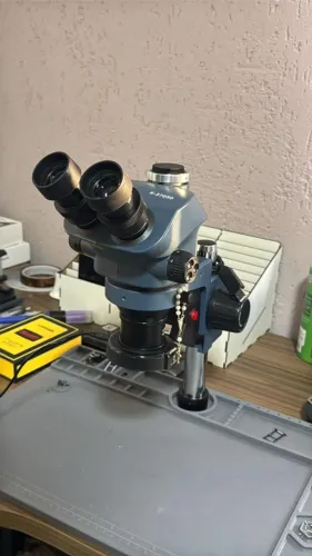 Esteroscópio trinocular + ferramentas para Manutenção de celulares