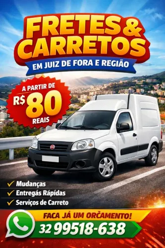 FRETES EM JF E REGIÃO A PARTIR DE R$80