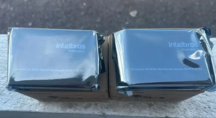 Par de Conversor de Midia Gigabit Monomodo WDM 20 km KGSD 1120 A e B