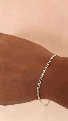 Prata 925 garantia permanente, pulseira piastrini 2mm 21 cm 1 g