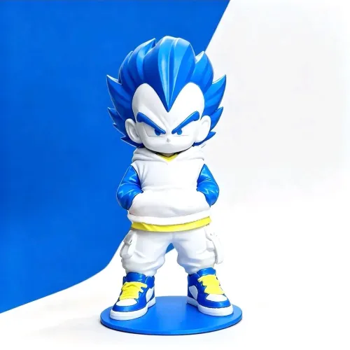 Vegeta Urban Chibi Streetwear - Figura Decorativa 25cm | Coleção Gamer Geek